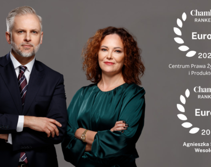 Centrum Prawa Żywnościowego i Produktowego recognized in the Chambers & Partner Europe ranking